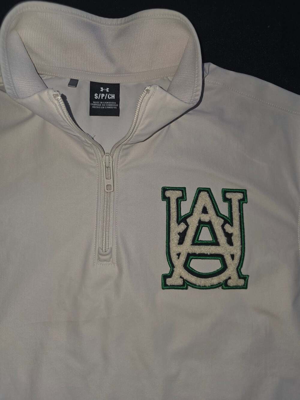 Under Armour Quarter Zip Pullover Size S White Basketball
